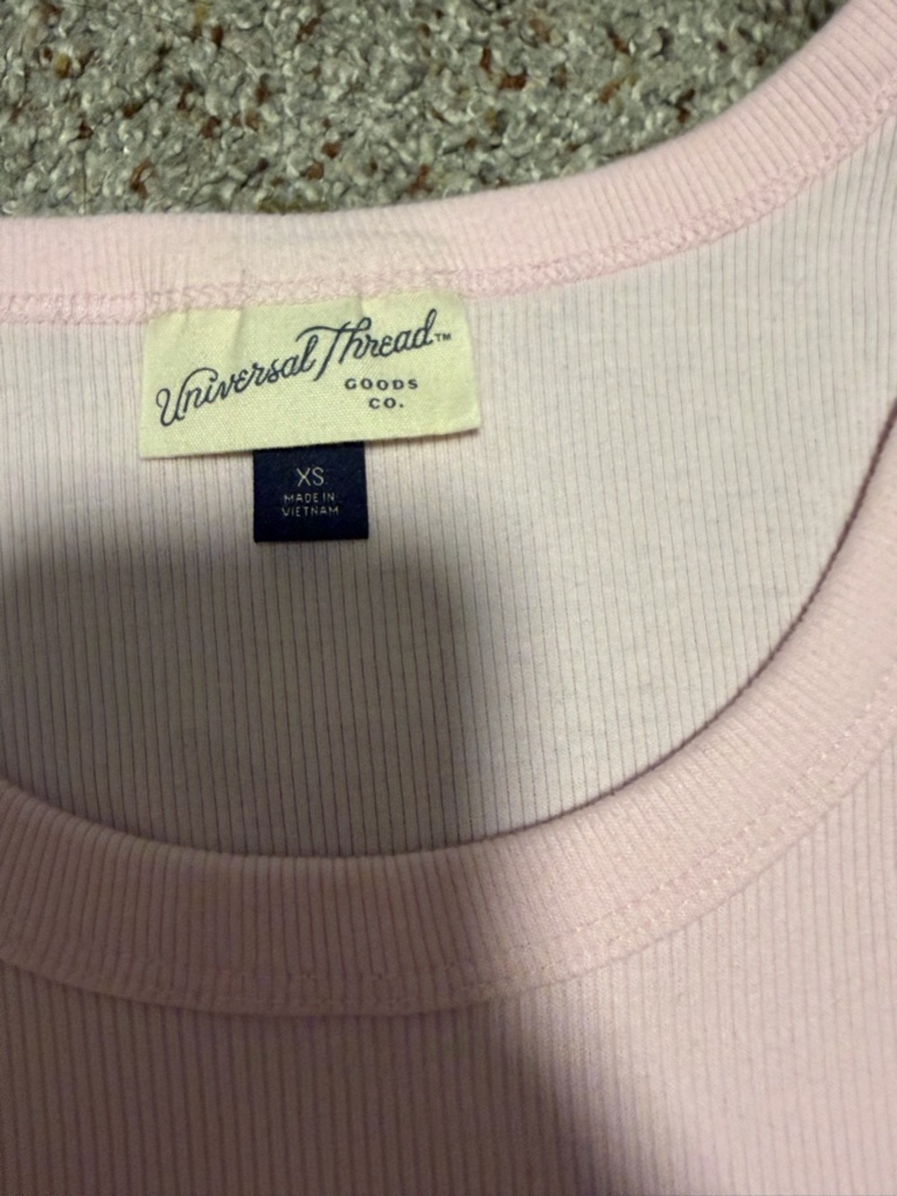 Light Pink Ribbed Tank Top - Picture 3 of 5